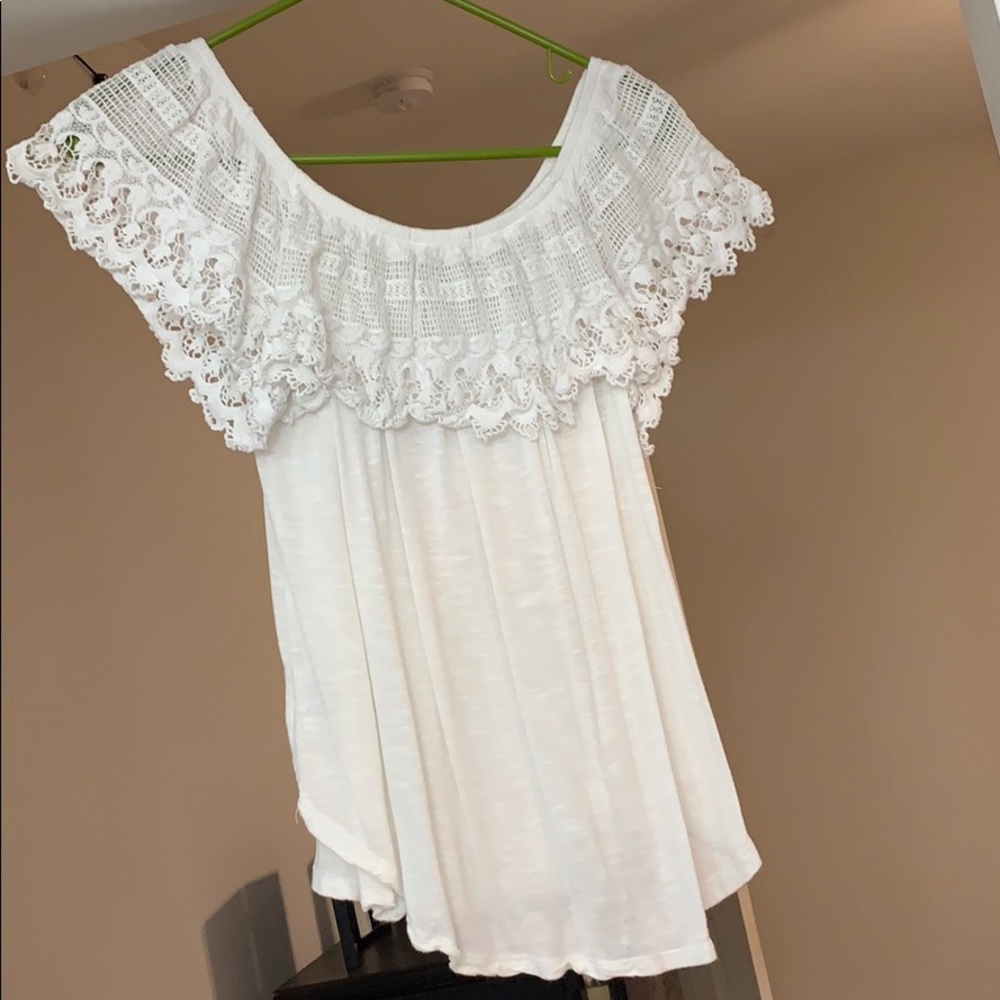 white off the shoulder top
